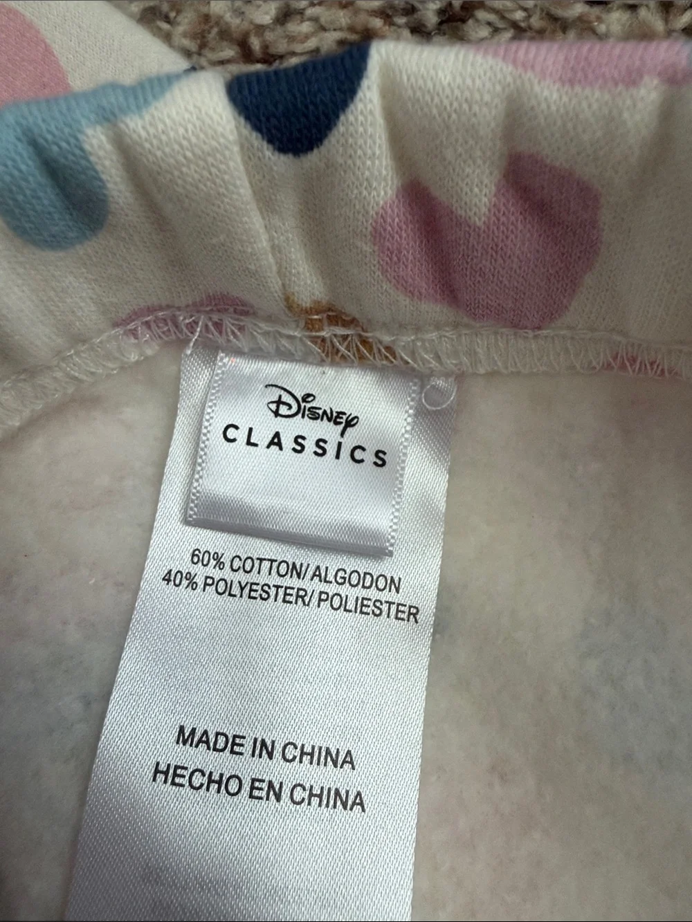 NWT DISNEY LADY AND THE TRAMP TWO PIECE FLEECE LINED SET